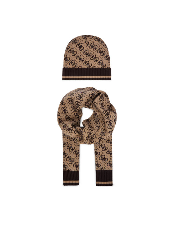 Guess Guess Sál és sapka szett GFBOXM P6102 Bézs