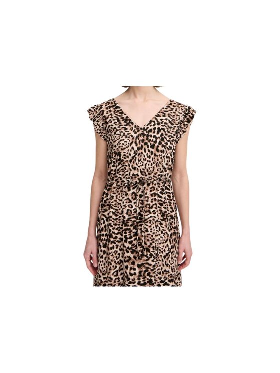 b.young b.young Vestito Abito bymjoella frill Marrone Regular Fit