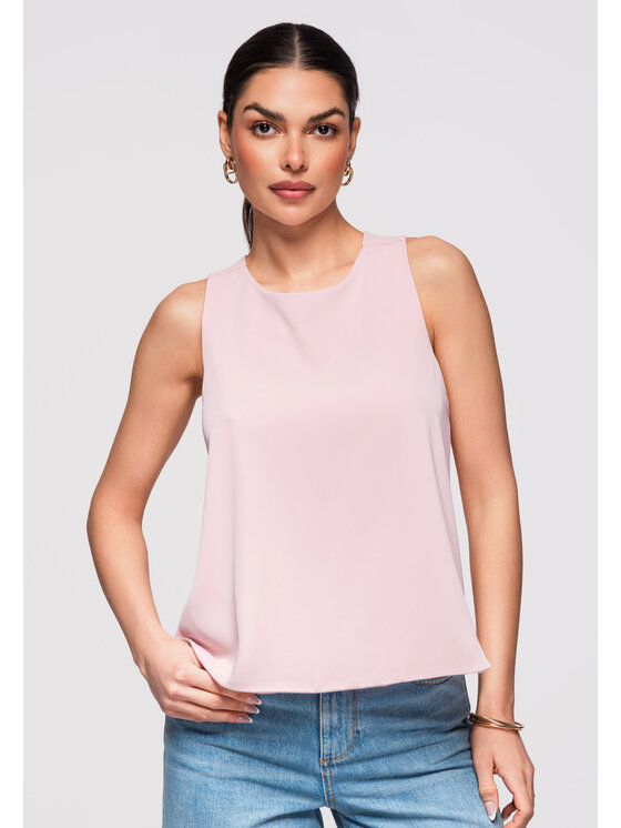 Ombre Ombre Bluzka OW-TS-E0034 Różowy Loose Fit