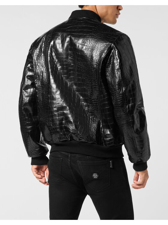 PHILIPP PLEIN PHILIPP PLEIN Giacca di pelle 26991 Nero Regular Fit