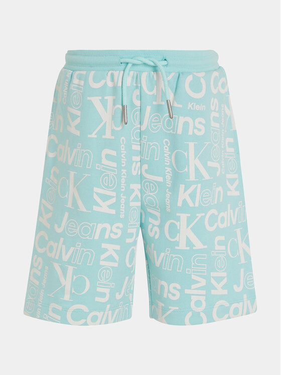 Calvin Klein Jeans Calvin Klein Jeans Sportovní kraťasy Inst Ck Aop IB0IB02105 Modrá Regular Fit