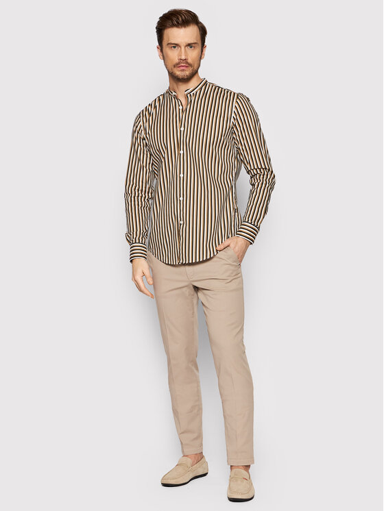 BOSS Boss Košeľa Rolfo_F 50470505 Hnedá Regular Fit