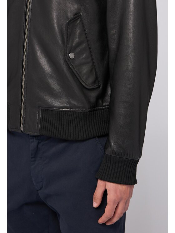 Trussardi Trussardi Giacca di pelle R302M000005N033 Nero Regular Fit