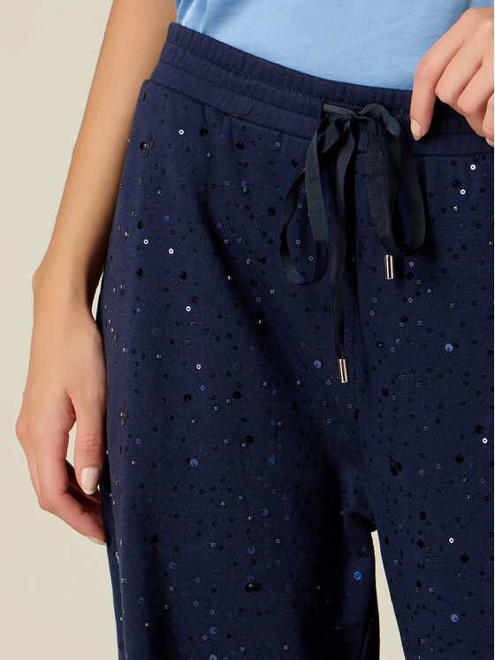 Oltre Oltre Spodnie materiałowe P820J002577N034 Niebieski Baggy Fit