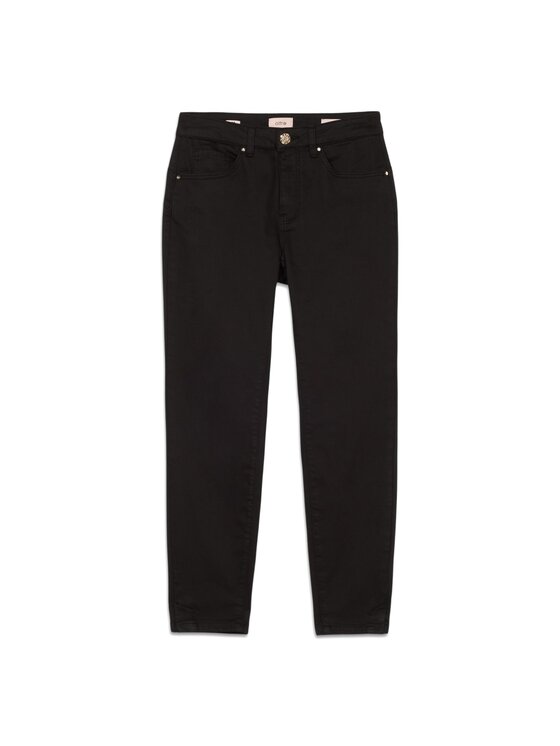 Oltre Oltre Pantaloni di tessuto P784R008237N033 Nero Skin Fit
