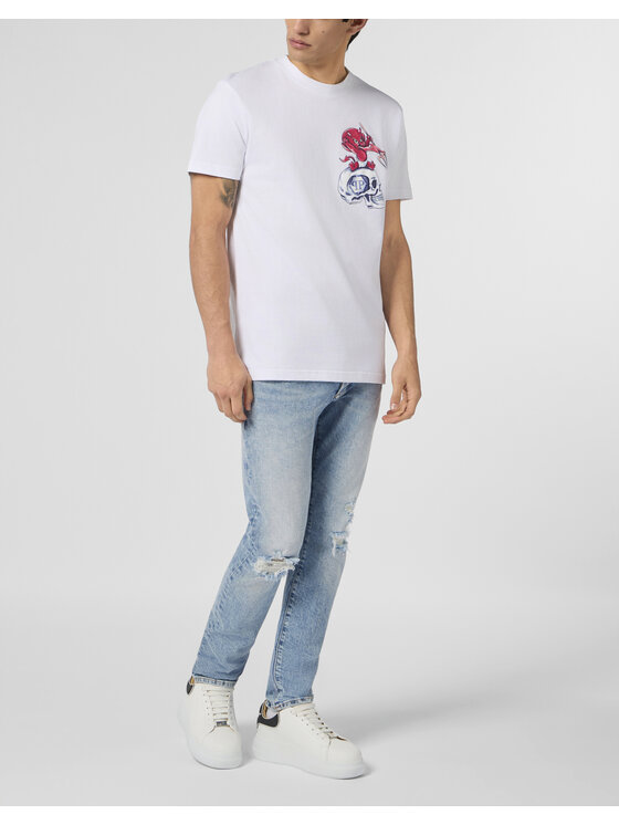 PHILIPP PLEIN PHILIPP PLEIN Jeansy 30579 Modrá Straight Leg