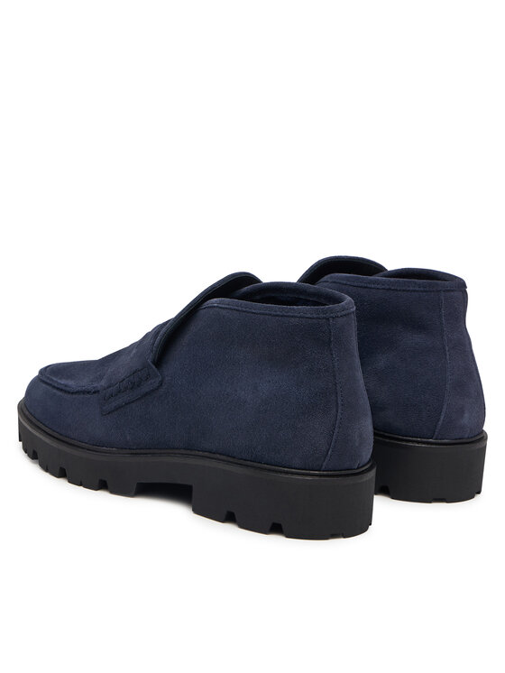 Tommy Hilfiger Tommy Hilfiger Polokozačky Th Enamel Charm Loafer Boot FW0FW09680 Tmavomodrá