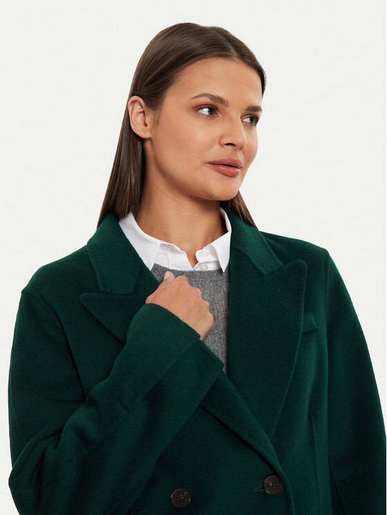 Tommy Hilfiger Tommy Hilfiger Palton de lână WW0WW42621 Verde Regular Fit