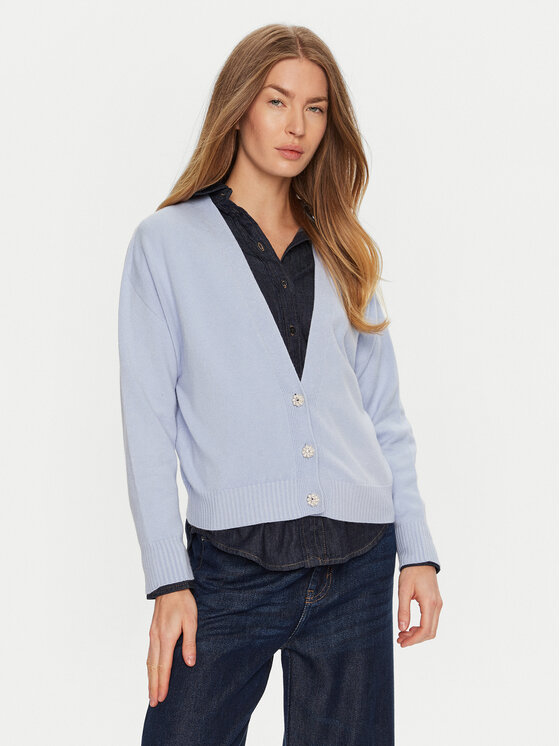 ViCOLO ViCOLO Кардиган 77036S Светлосин Regular Fit
