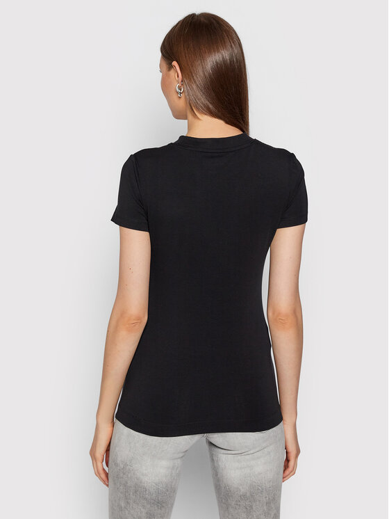 Guess Guess T-Shirt Mini Triangle W1YI0Z J1311 Czarny Slim Fit