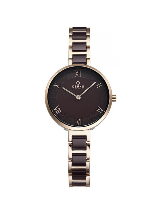 Obaku Obaku Zegarek V195LXVNSN Brązowy