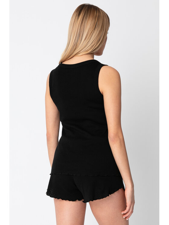 LaLupa LaLupa Piżama LA147 Czarny Comfort Fit