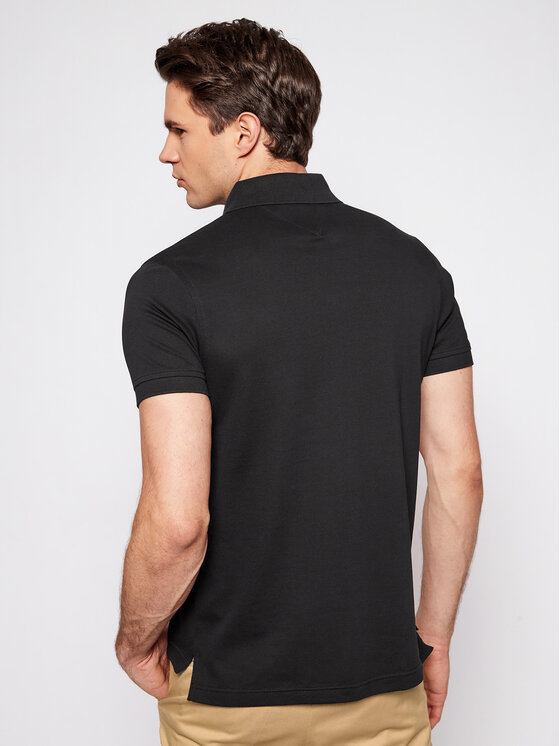 Tommy Hilfiger Tommy Hilfiger Pólóing 1985 MW0MW17771 Fekete Slim Fit