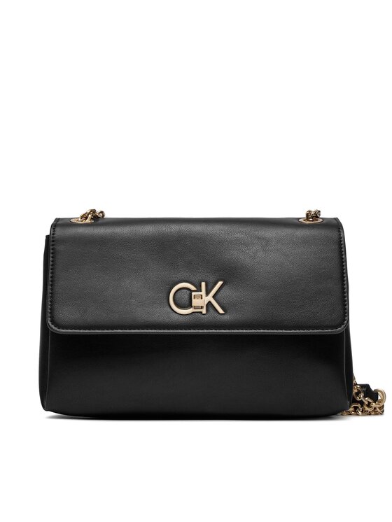 Geantă Calvin Klein Re-Lock Ew Conv Crossbody K60K611084 Negru