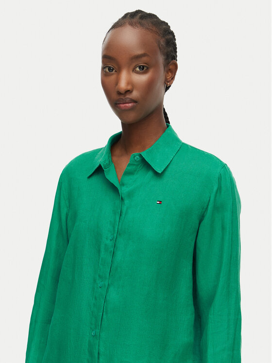 Tommy Hilfiger Tommy Hilfiger Πουκάμισο WW0WW44679 Πράσινο Relaxed Fit