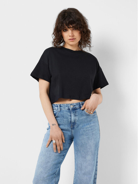 Noisy May T-krekls Alena 27023863 Melns Cropped Fit