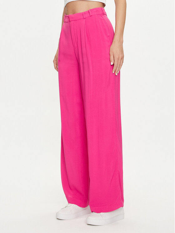 ONLY ONLY Medžiaginės kelnės Nova 15306567 Rožinė Wide Leg