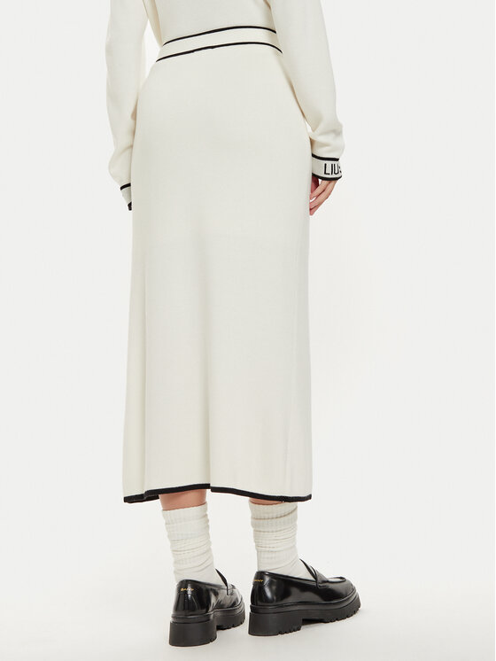 Liu Jo Sport Liu Jo Sport Midi szoknya TF4053 MS59L Ekru Regular Fit
