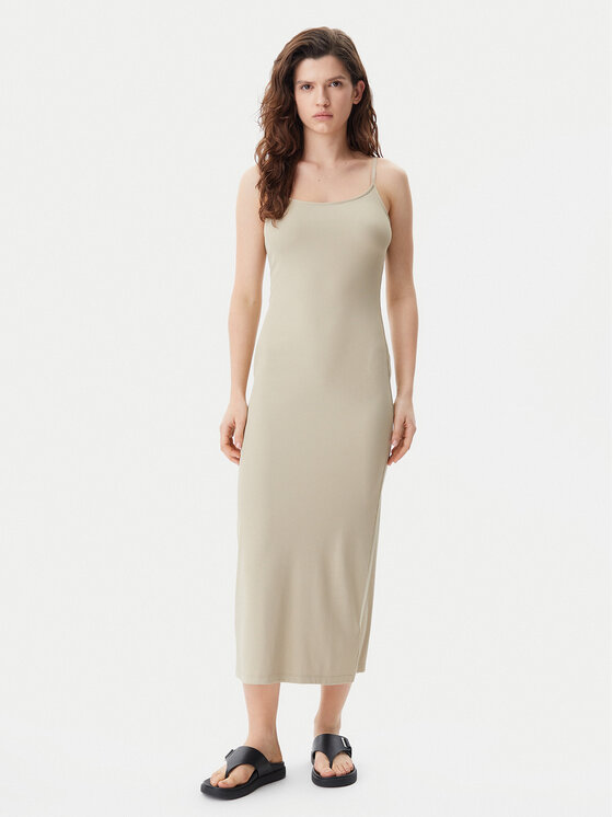 Calvin Klein Jeans Calvin Klein Jeans Sommerkleid Logo J20J225288 Beige Slim Fit