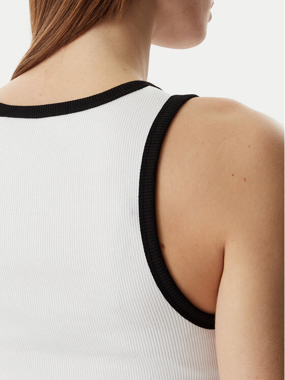 KARL LAGERFELD KARL LAGERFELD Top B2W17003 Biały Slim Fit