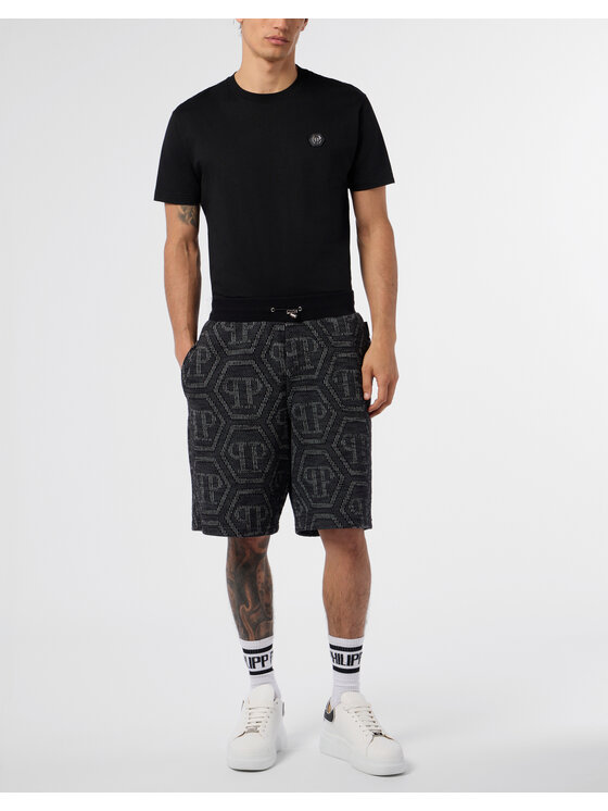 PHILIPP PLEIN PHILIPP PLEIN Szorty sportowe 29882 Czarny Jogger Fit