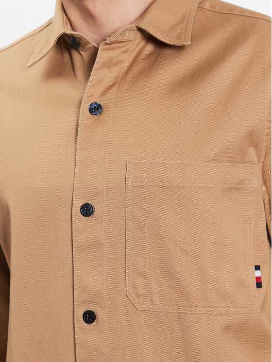 Tommy Hilfiger Tommy Hilfiger Traper jakna Solid MW0MW31773 Smeđa Regular Fit