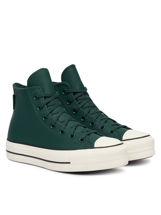 Converse Converse Trampki Chuck Taylor All Star Lift Platform Water-Repellent A18393C Zielony ciemny