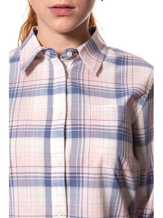 Wrangler Wrangler Koszula SHIRT Różowy Regular Fit