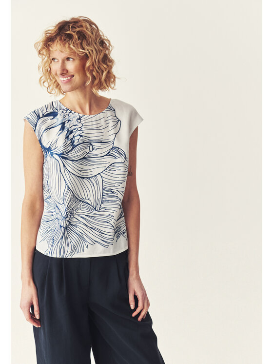TATUUM TATUUM Blúzka TOSSA Biela Loose Fit