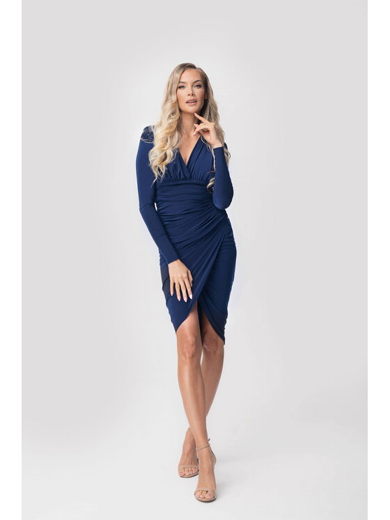 Aurora Aurora Koktejlové šaty Lidia Tmavomodrá Feminine Fit