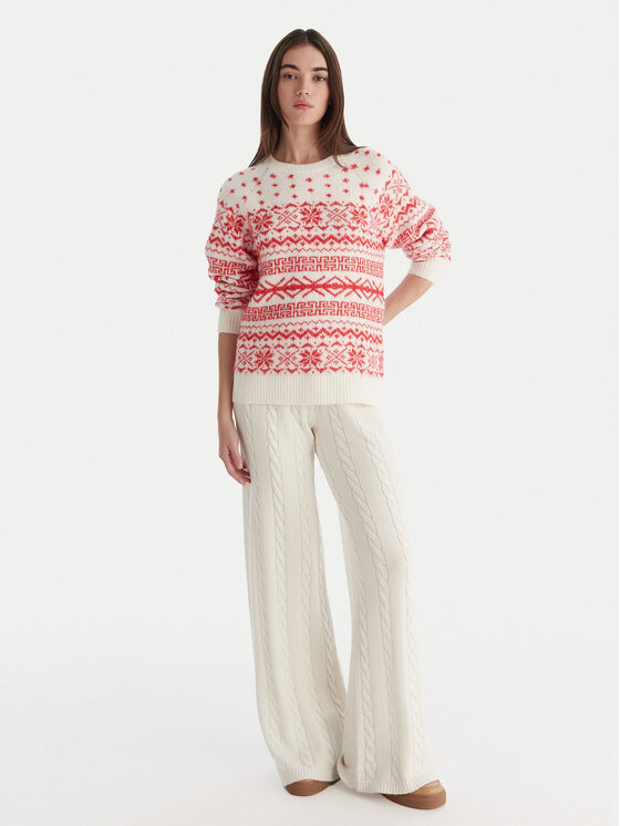 ONLY ONLY Sweater Xmas Nordic 15354824 Piros Regular Fit