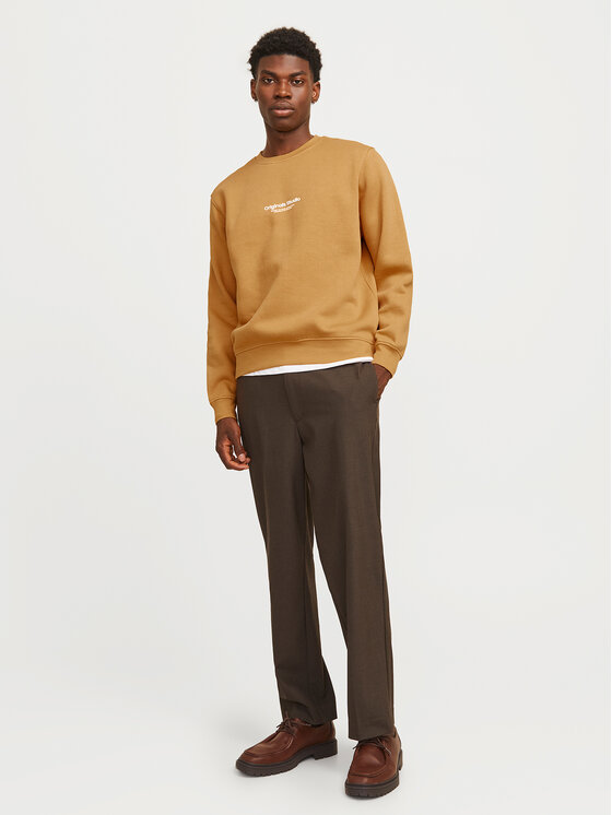 Jack&Jones Jack&Jones Majica dugih rukava Vesterbro 12241694 Bež Relaxed Fit