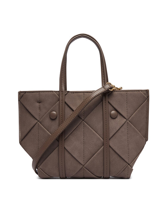 Calvin Klein Calvin Klein Kabelka Woven Sueded Mini Tote Crossbody LV04F3696G Hnědá