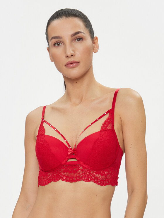 Hunkemöller Trikotni Nedrček Mariah Pd Ll 203558 Rdeča