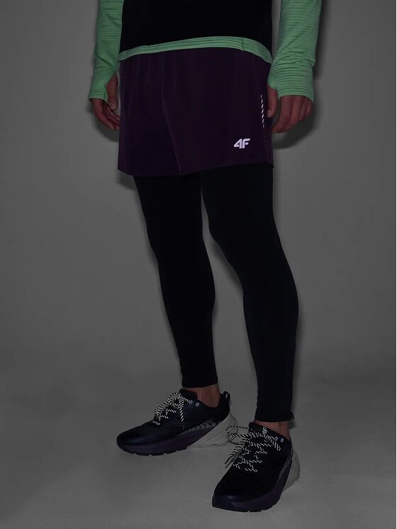 4F 4F Sportovní kraťasy 4FWAW24TFSHM633-50S Fialová Regular Fit