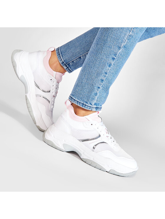 Calvin Klein Jeans Calvin Klein Jeans Αθλητικά Chunky Sole Sock Laceup Pu-Ny YW0YW00090 Λευκό