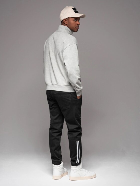 Ombre Ombre Joggery OM-PADJ-0156 Czarny Regular Fit