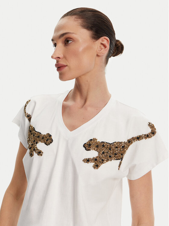 LOLA CASADEMUNT LOLA CASADEMUNT T-krekls MS2515018 Balts Relaxed Fit