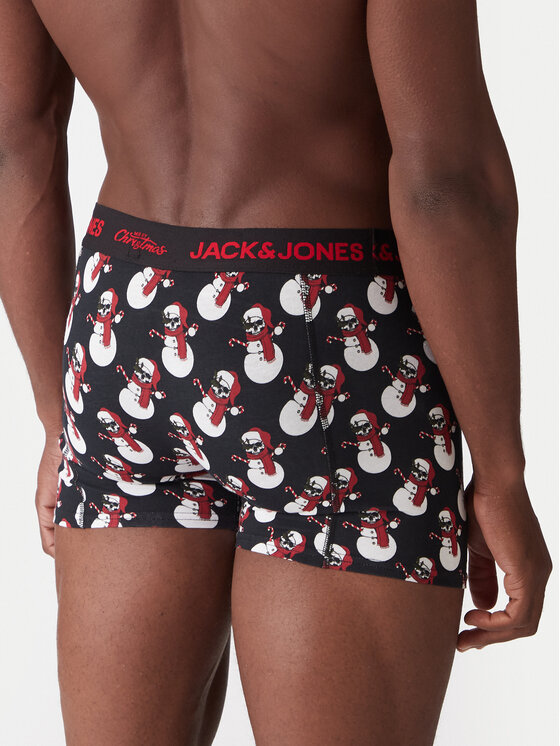 Jack & Jones Jack & Jones Bokszer és zokni szett Snow Skulls Giftbox 12285138 Fekete