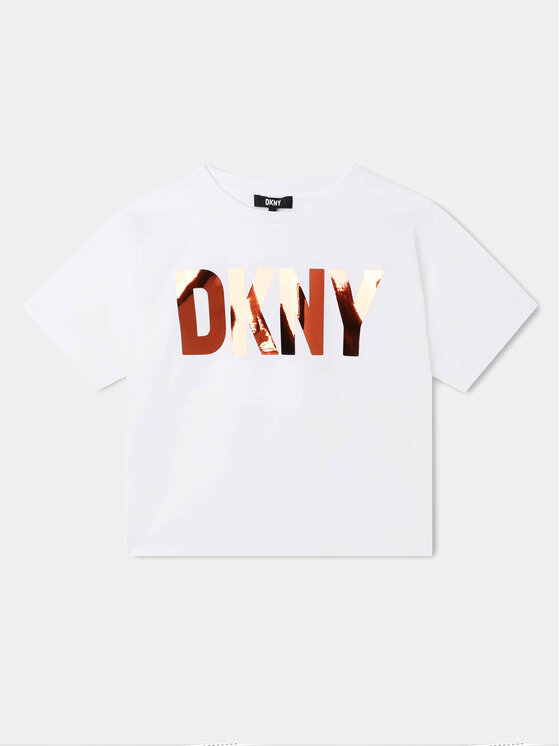DKNY DKNY T-Shirt D35T08 S Bílá Regular Fit