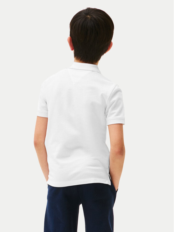 Tommy Hilfiger Tommy Hilfiger Polokošeľa Script Flag Logo KB0KB09711 Biela Regular Fit
