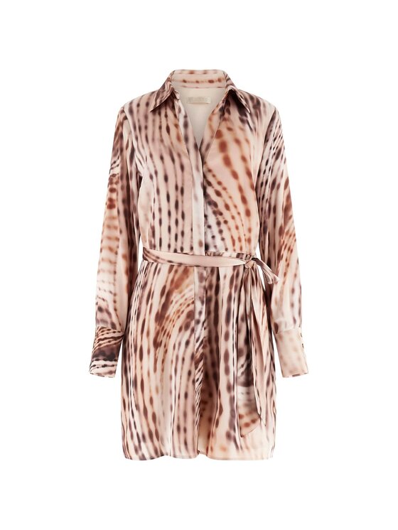 Guess Guess Každodenní šaty 181274 Hnědá Classic Fit