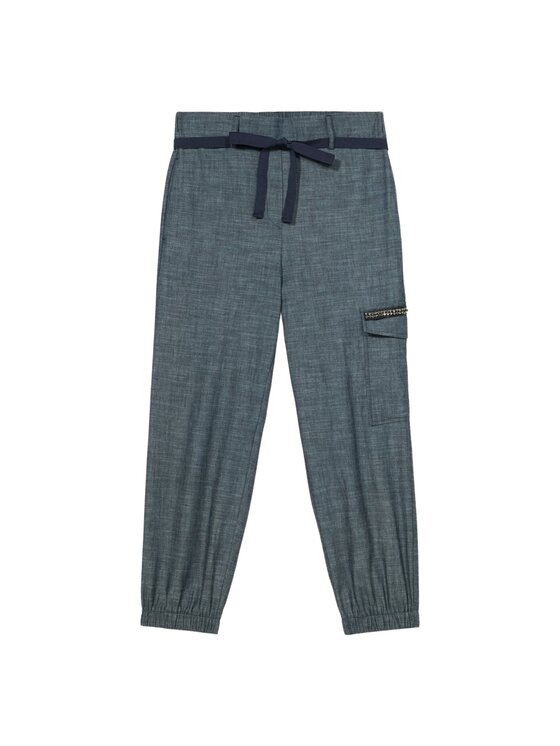 Oltre Oltre Spodnie materiałowe P204J002345N034 Niebieski Regular Fit