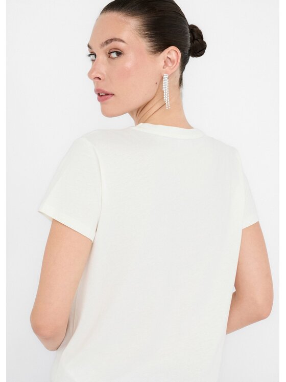 Liu Jo Liu Jo T-Shirt TF5295JS923M9890 Biały Regular Fit