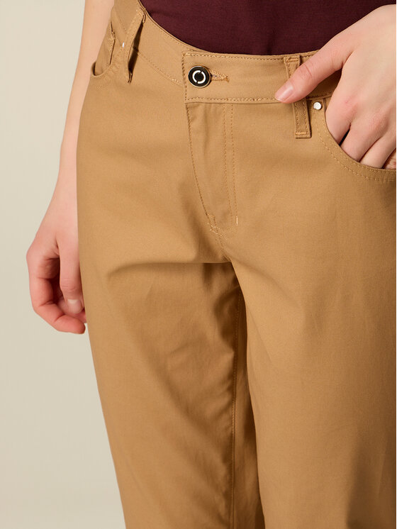 Oltre Oltre Spodnie materiałowe P740R008874N022 Brązowy Regular Fit