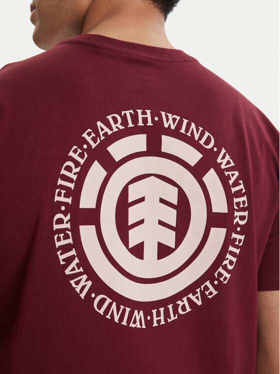 Element Element Majica Seal Bp ELYZT00596 Bordo rdeča Regular Fit