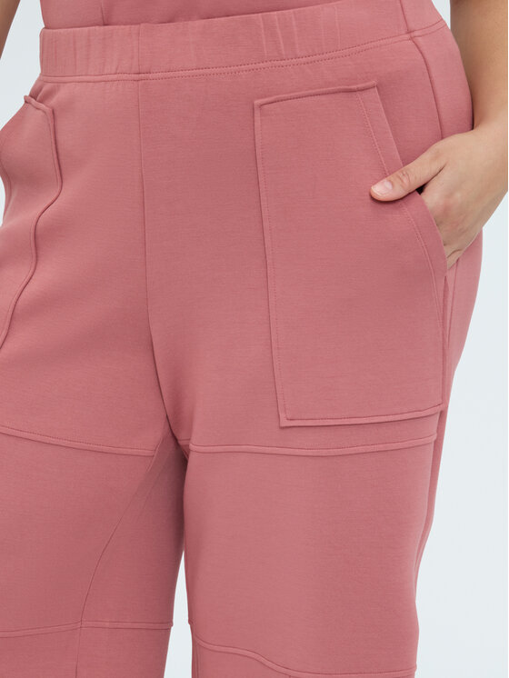 Fiorella Rubino Fiorella Rubino Pantaloni di tessuto P814L002334N006 Rosa Cropp Fit