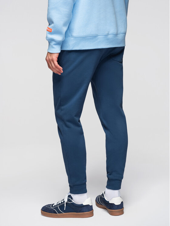 Ombre Ombre Spodnie dresowe OM-PABS-0305 Granatowy Regular Fit