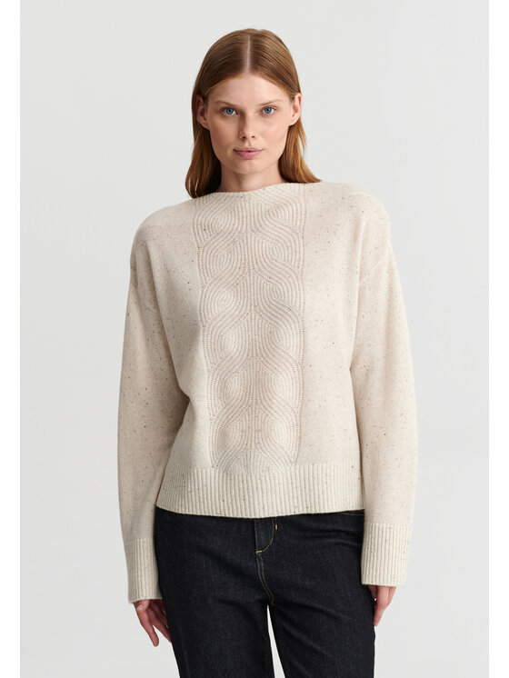 TATUUM TATUUM Sweter ALVERANA Kremowy Classic Fit