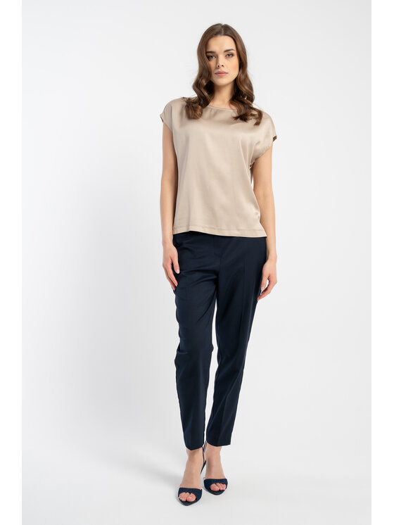 CLICK CLICK Blúzka 10-6844 Zlatá Relaxed Fit